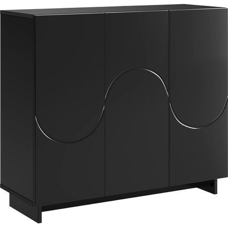 Aparador Negro 85,5 x 31 x 75 cm Madera de ingeniería vidaXL (1/5)