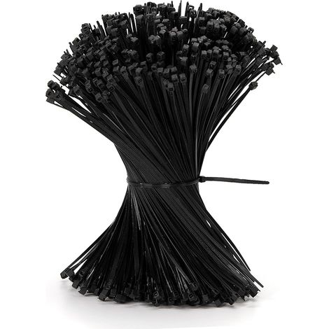 500 Pièces Collier de Serrage Noir 200 x 2,8 mm Attache Câble Plastique Serre Câbles Électriques pour Cable Management Jardinage (1/5)