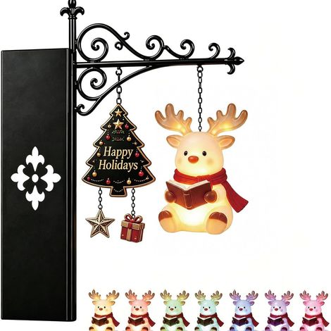 Bibliothekslaterne – Dekorative Weihnachtsmann-Regallampe – Ideal für Bücher – B