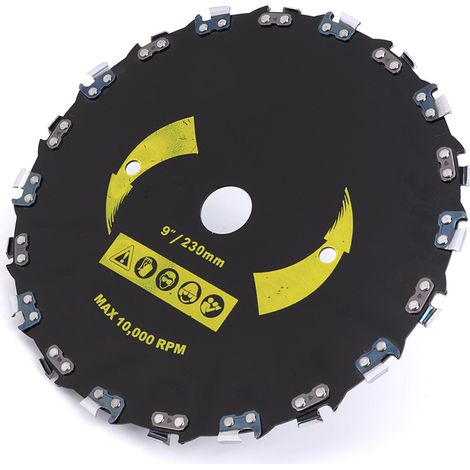 Lame de rechange en acier au carbone pour scies circulaires et débroussailleuses (9 pouces, 20 dents) (1/5)