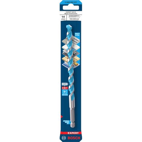 Bosch EXPERT Bohrer HEX-9 Multi Construction, 14 x 150 x 200 mm