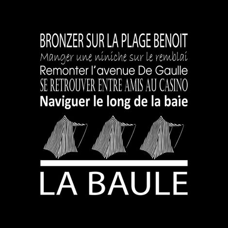 Tableau sur toile La Baule noir 30x30 cm - Impression sur Toile Murale Décorative - Image imprimée en HD sur Toile - Toile sur Châssis en Bois FSC - Fabriqué en France (1/4)