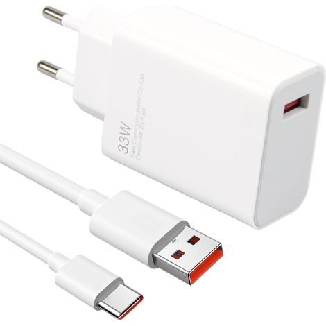 33-W-Ladegerät für Note 13/12/11 Pro/11s/10/12/13 Pro, USB-C-Ladegerät mit 2-m-Kabel für Mi 11, 11 Lite, 10 Pro, 10T Lite, USB-C-Kabel (1/5)