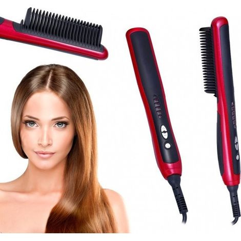 Pl388 Brosse Lissante Ionisante Technologie Ptc Peigne à Cheveux Jusqu'à 210° (1/5)