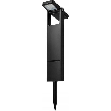 Lampioncino LED solare da giardino con picchetto, luce calda 3000K - naturale 4000K - fredda 6500K, 10W 200lm, orientabile, pannello solare, durata 8 ore, IP65, per esterni, vialetti e aiuole