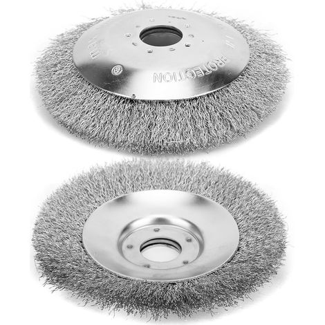 Roue désherbante pour tondeuse, brosse métallique torsadée anticorrosion, accessoire durable pour coupe-bordures et débroussailleuse (1/5)