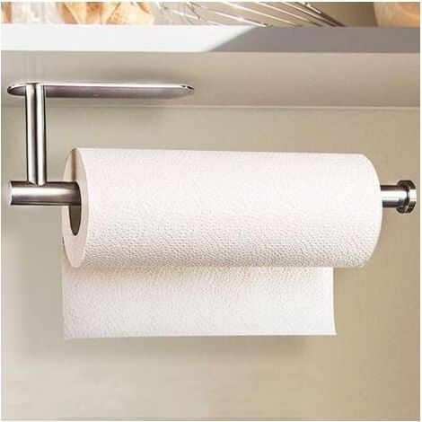 Porte Sopalin, Support Essuie Tout Mural ou Auto-Adhésif,Porte Rouleau Papier Cuisine Acier Inoxydable, Porte Essuie Tout de Cuisine sous l'armoire (1/4)