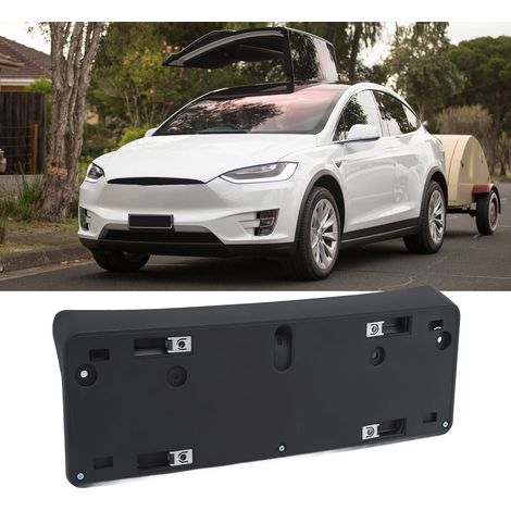 (T04) Support de plaque d'immatriculation avant standard européen pour Tesla Model X 2016-2023 1081673-00-A (1/5)