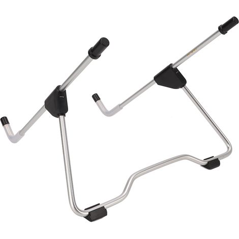 Support tablette en aluminium aviation pliable et réglable, support multifonction avec dissipation thermique, pour tablette, noir. (1/5)