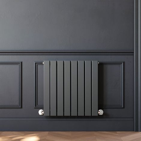 ELEGANT 600 x 600 mm Anthracite Horizontal Column Designer Radiator Single Flat Panel Central Heating Radiator (1/5)