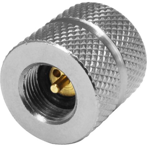 Adaptateur de valve à vis pour recharge de gaz butane pour réchaud - Connecteur de cartouche pour réchauds de camping et de randonnée (1/5)