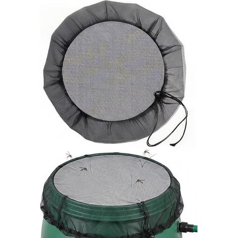 Filet pour Citerne de Pluie Anti-Moustique, Filet Protection Recuperateur Eau de Pluie,Recuperateur Eau Pluie, Protection de Baril Contre Les Feuilles et Les Moustiques (90cm) (1/5)