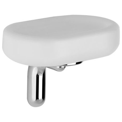 Porte-savon Gessi Goccia pour montage mural, plat en GRES blanc,