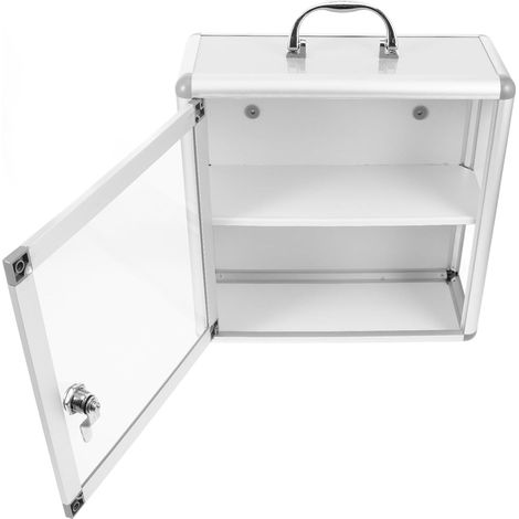 Wandmontierter Medizinschrank aus Metall Acryl Kompakte Medikamentenbox mit Großem Fassungsvermögen Mehrfach Unterteilte Hausapotheke für Öffentliche Einrichtungen und Haushalt (1/5)