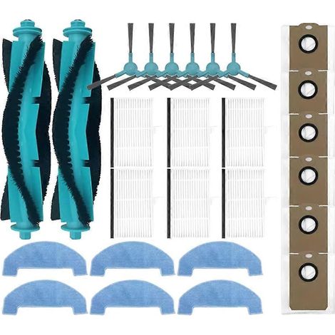 Pièces principales pour aspirateur Cecotec Conga 2299 Ultra/2499 Ultra : brosse latérale, filtre HEPA, chiffon de nettoyage, sac à poussière, accessoire B (1/5)
