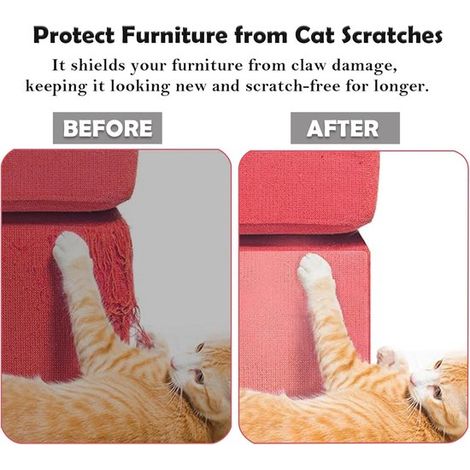 Kratzmatte für Katzen – selbstklebende, kratzfeste Schutzfolie – geeignet für Sofas, Wände, Türen und Möbel – transparent – 30 x 300 cm (1/5)