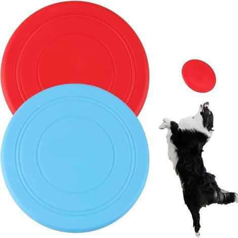 Jouet Frisbee de Chien - Non Toxique - Caoutchouc Naturel - 17,5 cm - Pour Chiens Moyens à Grands - Durable (1/4)