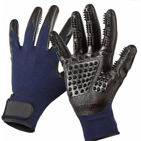 Gant Brosse Chat Gants Poils Animaux, Gant de Toilettage Chat Brosse de Massage Chien Gant de Nettoyage pour Animaux Cheval 1 Paire, (1/5)