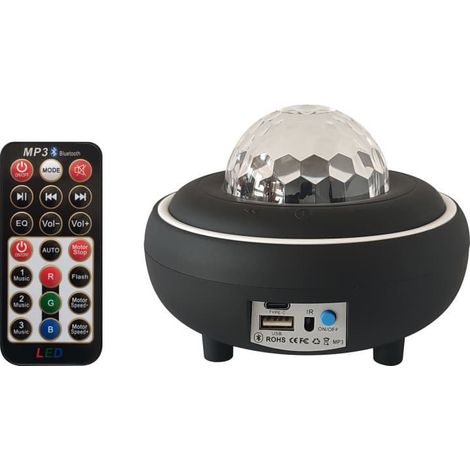 Filiyano – Lampe spatiale avec projecteur – Veilleuse galaxie / Lampe spatiale avec projecteur d'étoiles et haut-parleur Bluetooth (1/4)