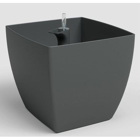 Pot de fleurs ARTEVASI Siena SWS 40 MA auto-arrosant Gris anthracite mat Ø40 x H36 cm 41,5 L (1/4)