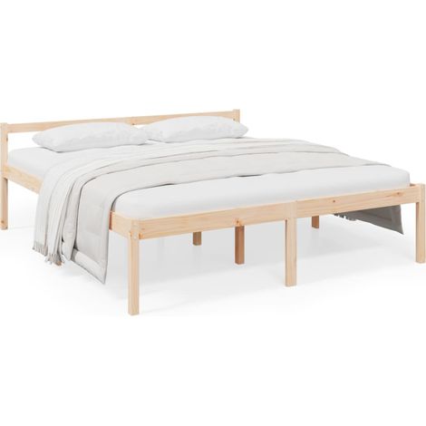 Maison Exclusive - Seniorenbett 180x200 cm Massivholz Kiefer