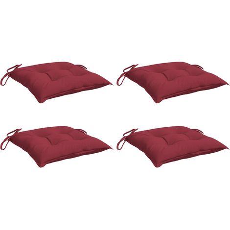vidaXL Pallet Cushions 4pcs Wine Red 50x50x7 cm Oxford Fabric