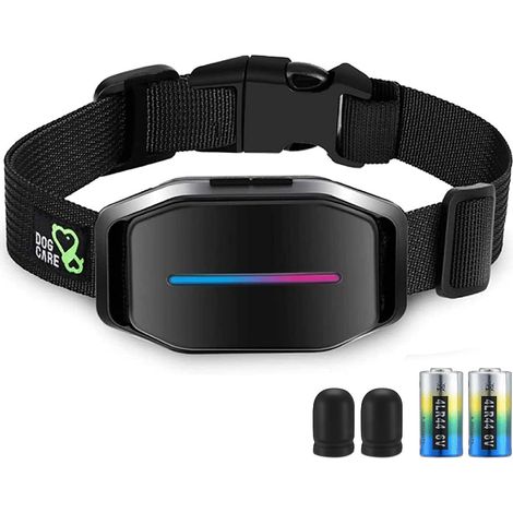 Collier Anti Aboiement Chien avec 2 Batteries-Modes Statique/Vibration Et 5 Niveaux Sensibilité,Aide Progressif Automatique,20-56cm Sangle Réglable pour Moyen/Grand Chien (1/5)