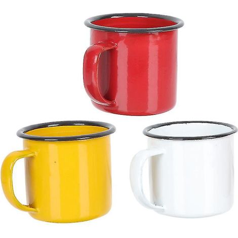 Lot de 3 tasses à eau émaillées (1/3)