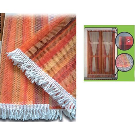 Zanzariera ad anelli arancio 150x250 cm