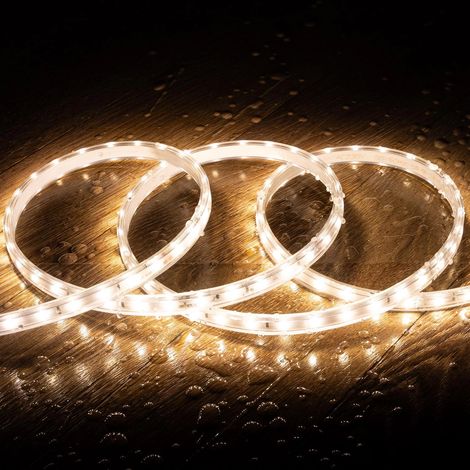 Tira LED Regulable 220V SMD 60 LED/m Blanco Neutro 5W/m 400lm/m Ancho 12mm Corte 100cm IP65 a Medida 10 m (1/4)