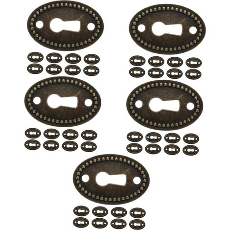 jojofuny Lot de 60 plaques recouvrement ovales pour trou serrure (1/5)