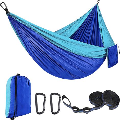 Amaca da esterno, ideale per campeggio e viaggi, 270x140 cm, ultraleggera, portatile e traspirante, adatta a giardini e spiagge. (1/5)