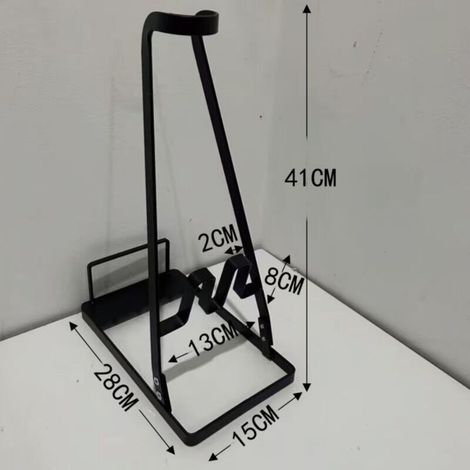 Support d'aspirateur universel, compatible avec la plupart des aspirateurs standards, rangement d'accessoires et station d'accueil pour aspirateurs filaires et sans fil – Noir (1/5)
