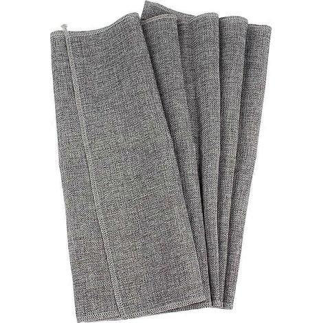 Chemin de table en toile de jute grise pour décoration de table de fête (2 pièces) (1/5)