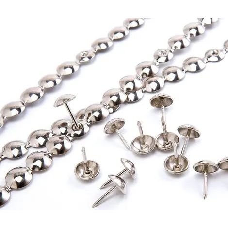 Bandes de clous décoratifs argentées de 10 m pour canapés, accessoires de meubles à faire soi-même (11 mm) (1/3)