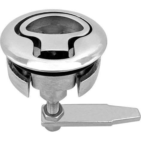 Verrou de plancher marin en acier inoxydable, à poignée encastrée, pour yachts et camping-cars, verrou plat rond, accessoires d'accastillage, verrou, verrou de plancher 50 (1/3)