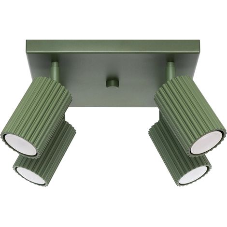 Plafón Moto verde, 4 luces (1/5)