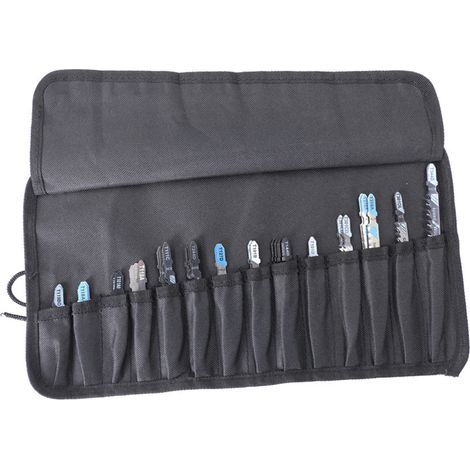 [JAMAIS UTILISÉ]Ensemble de 48 lames de scie sauteuse de différentes tailles avec sac en tissu EVA pour la découpe du bois, du métal et de l'aluminium (1/3)