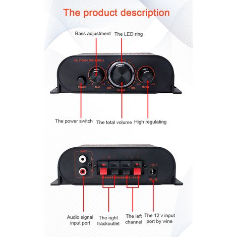 Amplificateur de puissance Audio de taille compacte AK170, haut-parleur Portable pour voiture et maison. (1/5)