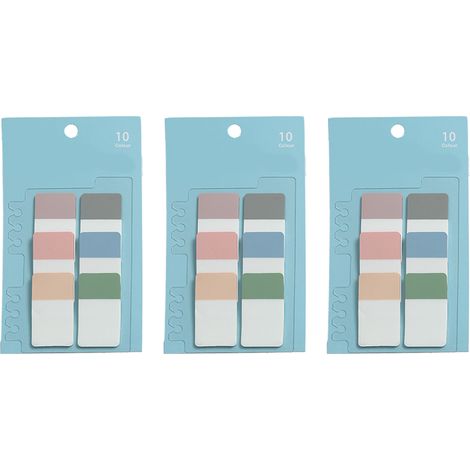 Signets Adhésifs Pour Pages - Translucides Écrivables - Marqueurs De Couleur Pour Classeurs Et Cahiers - Lot De 3 Sets (1/5)