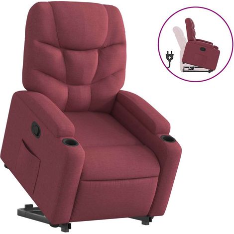 Fauteuil de Salon,Chaise,Fauteuil inclinable rouge bordeaux tissu CFW391814 (1/5)