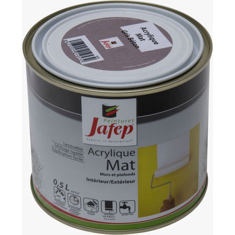 Peinture acrylique mat gris béton Jafep 0,5 L