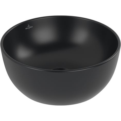 Lavabo de encimera redondo Artis de 32,5 cm de Villeroy & Boch en color negro mate