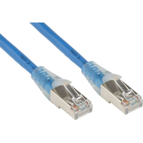 Câble Ethernet cat 5e Avec connecteur gaine PVC Bleu / , F/UTP, 3m ( Prix pour 1 )
