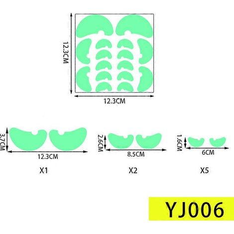 Kit de 2 pegatinas de Halloween que brillan en la oscuridad, adhesivos fluorescentes luminosos para ventanas, ideales para fiestas de Halloween y decoración de paredes del hogar. (1/2)