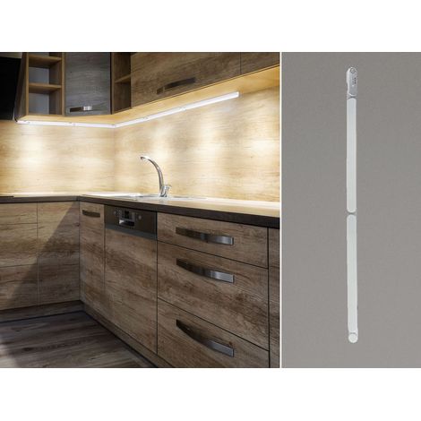 LED Küchen Unterbauleuchten FLEXLIGHT flach für Eckmontage, Gesamtlänge 67cm (1/5)