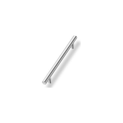 Lot de 10 poignées de porte de cuisine en acier inoxydable, pour tiroirs et autres meubles, entraxe de 160 mm, finition brossée. (1/5)
