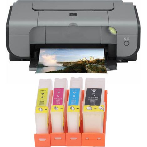 Cartouches d'encre de remplacement pour Canon PGI-5BK+CLI-8C/M/Y, cartouches de recharge 4 couleurs (1/5)