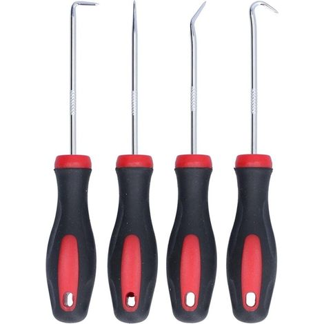 4-Piece Precise Pick Hook Set for Car Automotive O-Ring Oil Seal Extractor, 150mm (1/3)