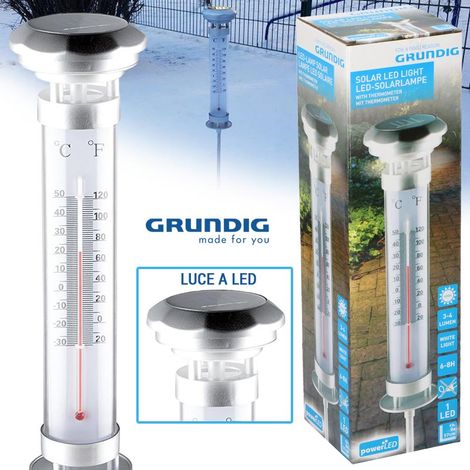 Lampada solare da giardino Grundig solar garden lamp thermometer impermeabile